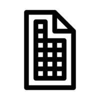 spreadsheet vector icon on white background