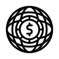 global vector icon on a white background