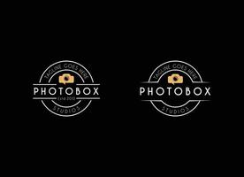 Photography studio and photo box logo design vector. vector