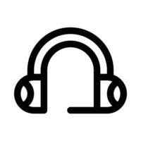 headset vector icon on white background