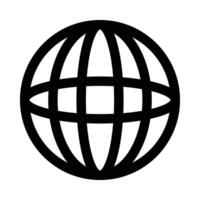 globe vector icon on white background