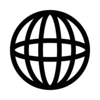 globe vector icon on white background