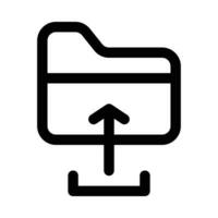 upload folder vector icon on white background