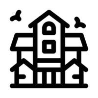 haunted house vector icon on a white background