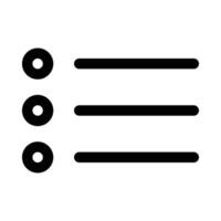 list vector icon on white background