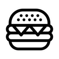 hamburguesa vector icono en blanco antecedentes