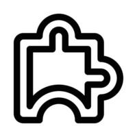 puzzle piece vector icon on white background