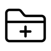 add folder vector icon on white background