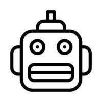 robot vector icon on a white background