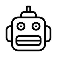 robot vector icon on a white background