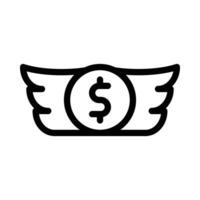 flying money vector icon on a white background