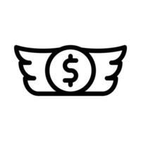 flying money vector icon on a white background