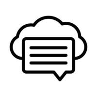 cloud chat vector icon on a white background