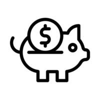 piggy bank vector icon on a white background