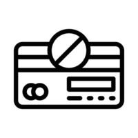 no credit card vector icon on a white background