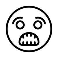 scared vector icon on a white background