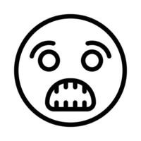 scared vector icon on a white background