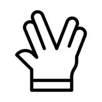 Vulcan Salute vector icon on a white background