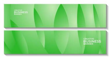 modern banners with abstract green bio leaf background vector