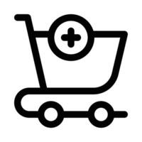 add cart vector icon on white background