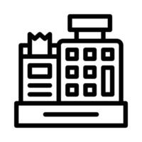 cash register vector icon on a white background