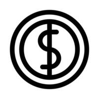 dollar vector icon on white background