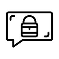 message lock vector icon on a white background