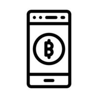 bitcoin vector icon on a white background