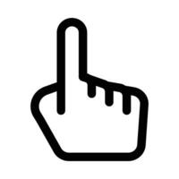 cursor finger vector icon on white background