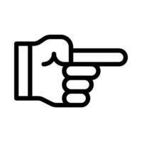 pointing right vector icon on a white background