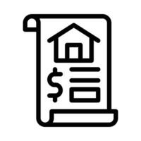 rent bill vector icon on a white background