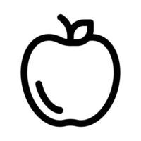 manzana vector icono en blanco antecedentes