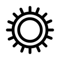 sun vector icon on white background