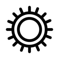 sun vector icon on white background