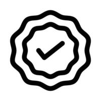 badge check vector icon on white background