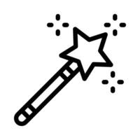 magic wand vector icon on white background