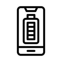 mobile battery vector icon on white background