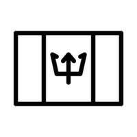 Barbados vector icon on a white background