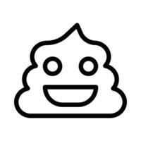 poop vector icon on a white background