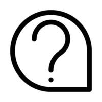 Comment-question vector icon on white background