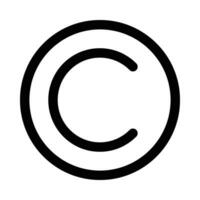 copyright vector icon on white background