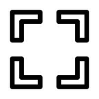 expand vector icon on white background
