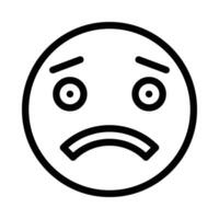sad vector icon on a white background