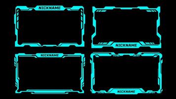 Hud frames futuristic frame. Futuristic text frame. hud futuristic frame. scifi digital screen border. geometric square frame set modern technology futuristic interface hud. vector