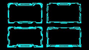 Hud frames futuristic frame. Futuristic text frame. hud futuristic frame. scifi digital screen border. geometric square frame set modern technology futuristic interface hud. vector