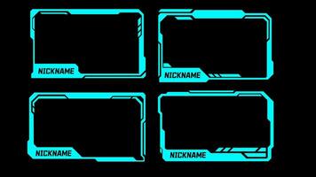 Hud frames futuristic frame. Futuristic text frame. hud futuristic frame. scifi digital screen border. geometric square frame set modern technology futuristic interface hud. vector