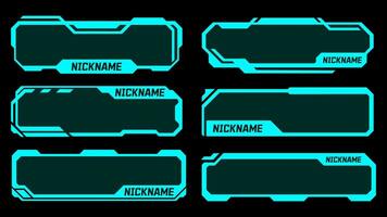 HUD Science Frame set. HUD futuristic frame. Vector futuristic screen for GUI, UI design.