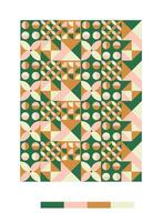 a colorful pattern with geometric shapes and colors vector