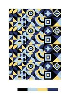 a colorful pattern with geometric shapes and colors vector