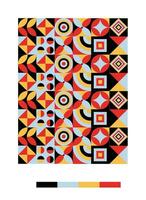 a colorful pattern with geometric shapes and colors vector